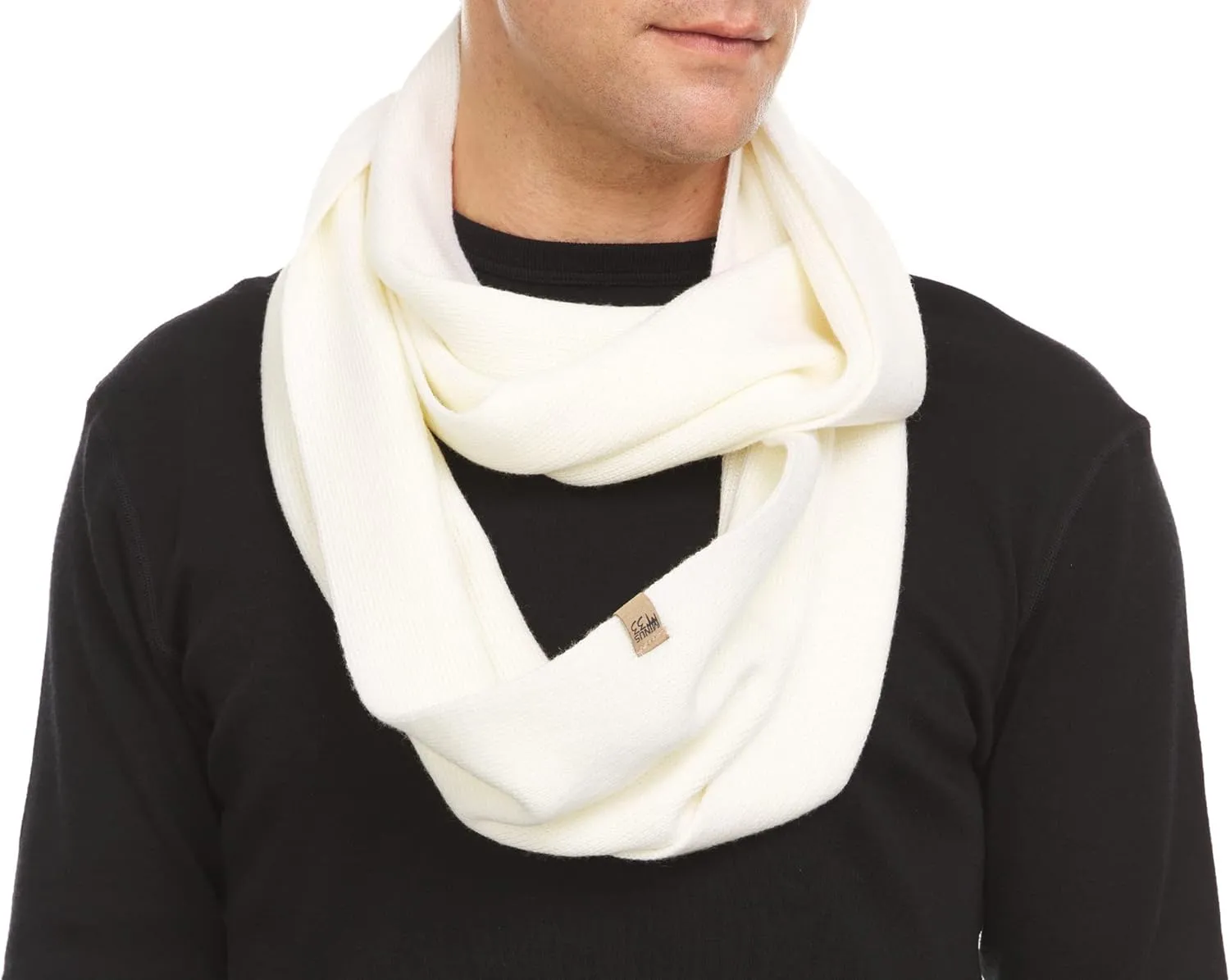 100% Merino Wool Everyday Knit Infinity Scarf - Winter Loop Scarf - Midweight Scarves for Women and Men
