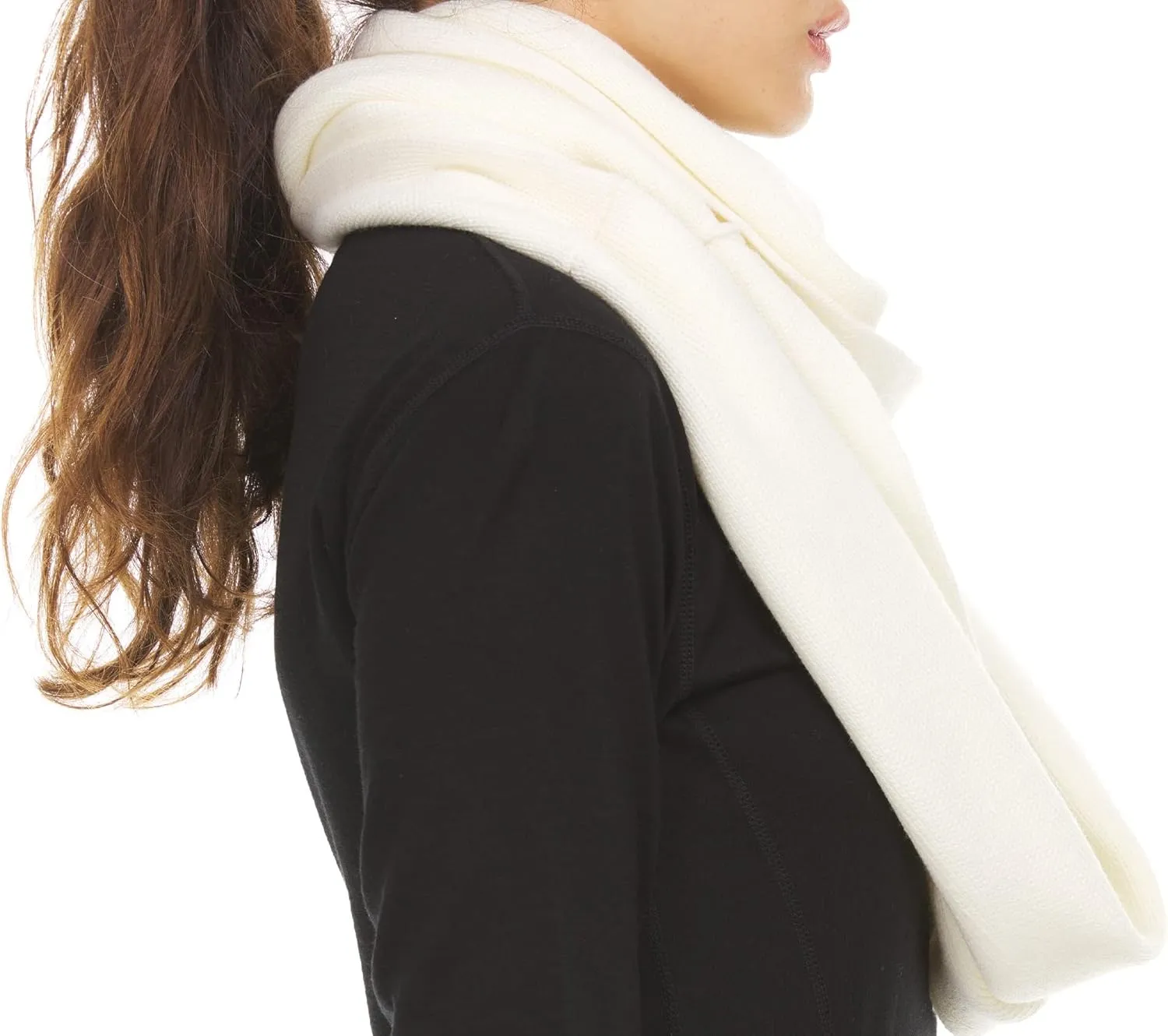 100% Merino Wool Everyday Knit Infinity Scarf - Winter Loop Scarf - Midweight Scarves for Women and Men