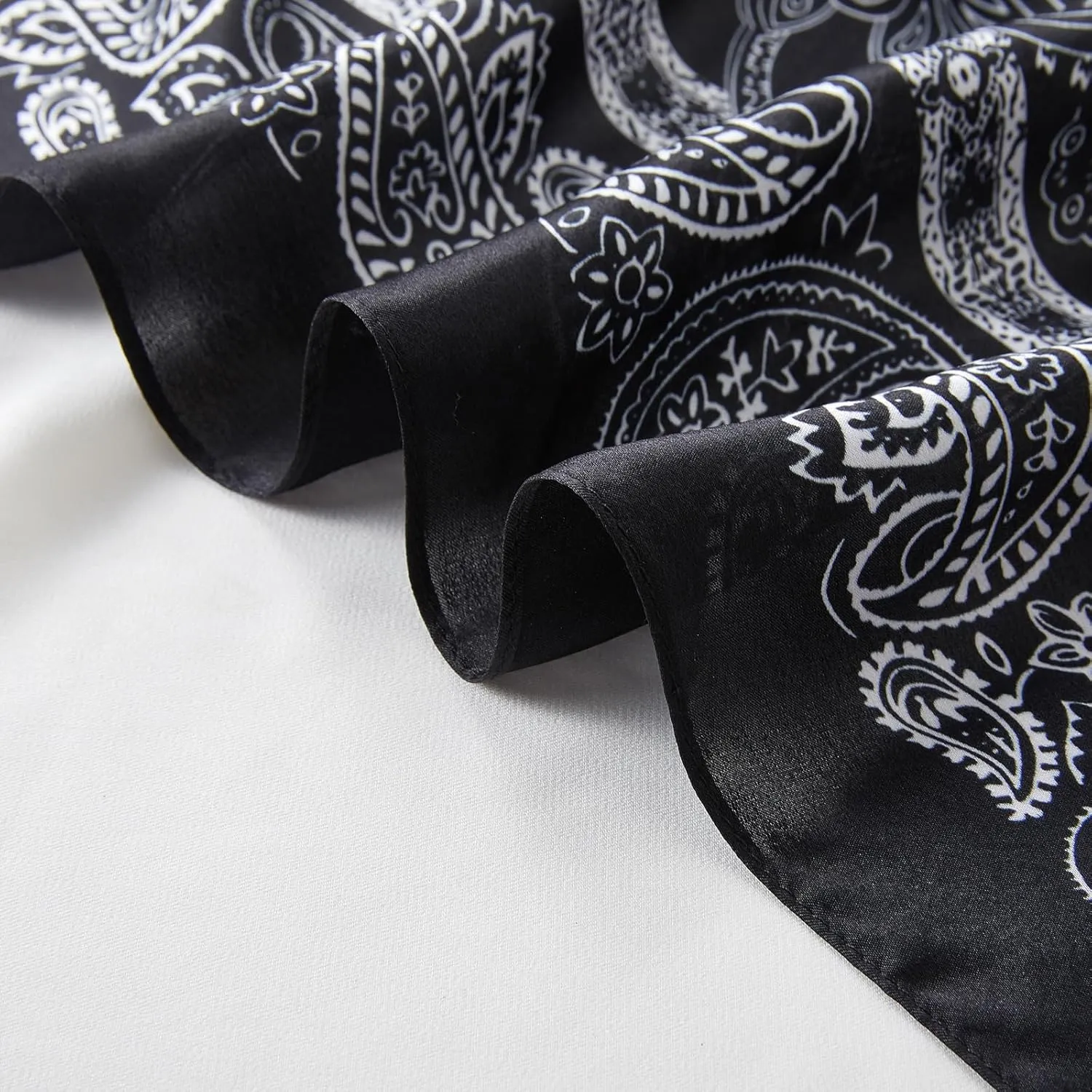 100% Mulberry Silk Square Scarf 27''x27'' Neck Scarf Hair Scarf Headscarf Bandanas for Women