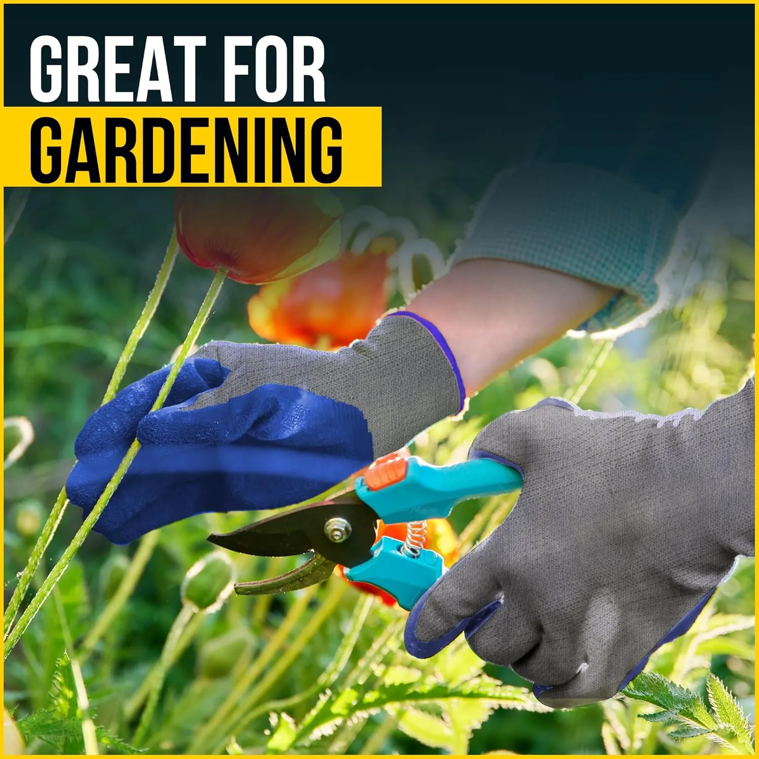 12 Pairs & 120 Pairs Blue Latex Coated, Gardening Gloves, Work Gloves, Double dipped, Textured Grip Gloves