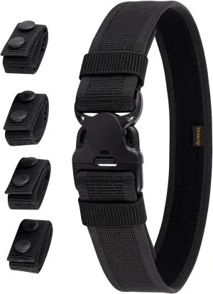 2" Police Duty Belts Law Enforcement Security Officer Tactical Utility Belt 4 Keepers