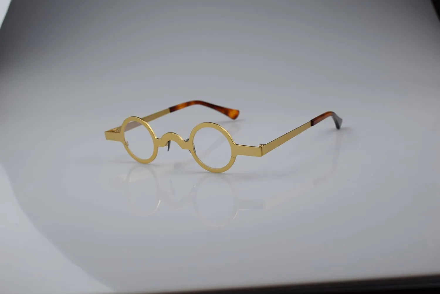 Acetate & Metal Thick Small Round Full Rim Vintage Eyeglass Frames Spring Hinges Unisex for Men Women