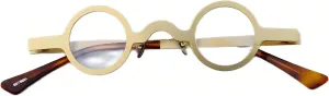 Acetate & Metal Thick Small Round Full Rim Vintage Eyeglass Frames Spring Hinges Unisex for Men Women
