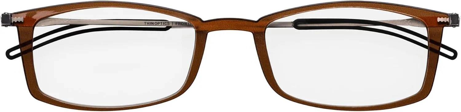 Always With You ThinOptics Reading Glasses - Ultra Thin, Durable, Lightweight - Optical Grade Lenses
