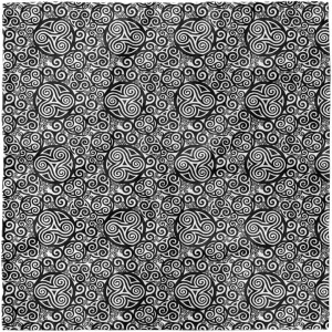 Ambesonne Abstract Headscarf, Monochrome Triskelion Art, Hijab Scarf