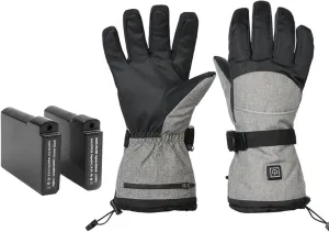 Amiley Rechargeable Heated Gloves, Far-infrared Heating, 3 Temperature Settings, Smart Thermostatic, Screen Compatible, Unisex-Adult, One Size, Grey