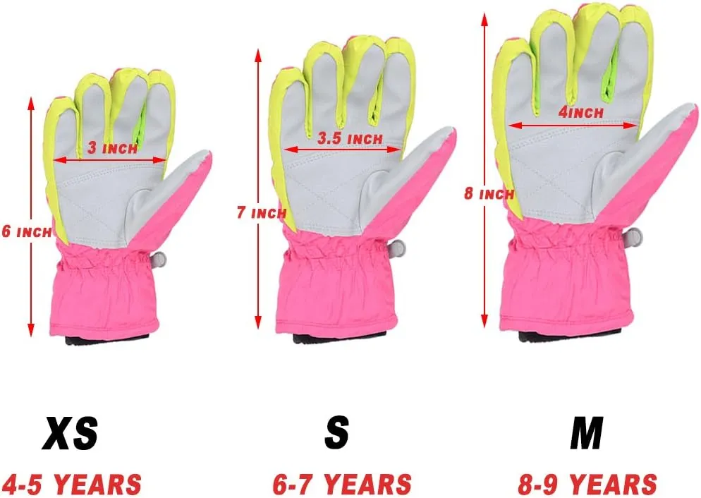 AMYIPO Kids Winter Snow Ski Gloves Children Snowboard Gloves for Boys Girls