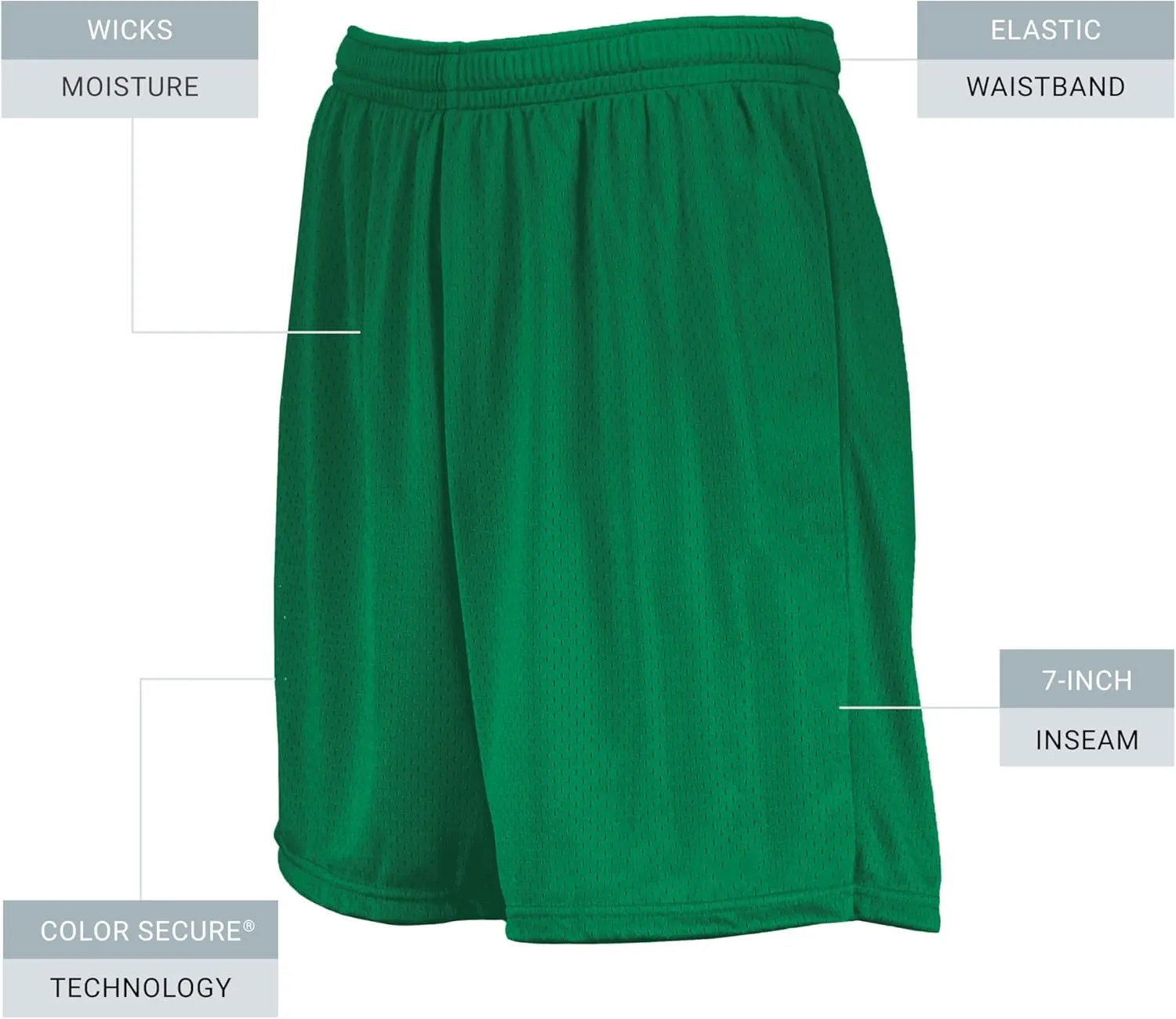 Augusta Sportswear 7-inch Modified Mesh Shorts