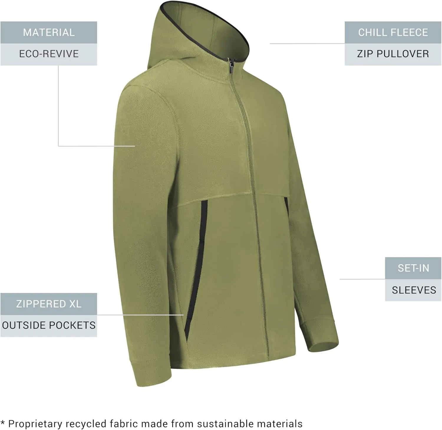 Augusta Sportswear Men's Chill Fleece 2.0 Full Zip Hoodie