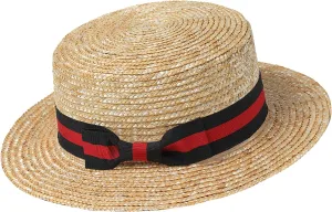 BABYOND Mens Brim Boater Hat Gatsby Straw Panama Hat Fedora Summer Beach Sun Hat 20s Costume Accessories