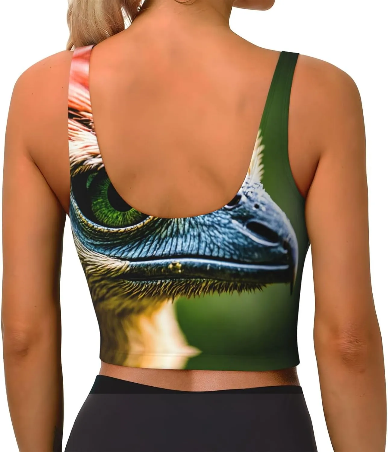 Beautiful Ancestor Bird Women's Sexy Sports Vest Sleeveless Athletic Gym T-Shirts Vest U-Shaped Back Quick Dry Top