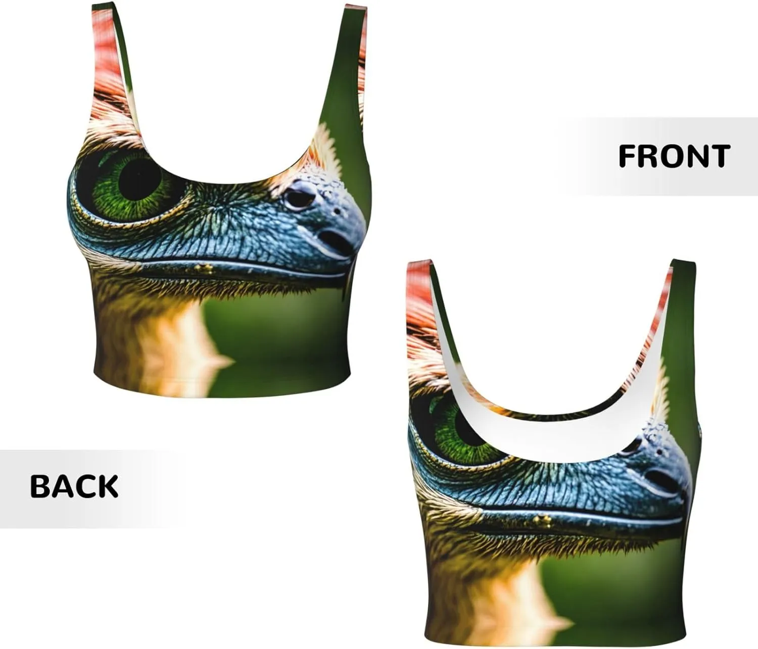 Beautiful Ancestor Bird Women's Sexy Sports Vest Sleeveless Athletic Gym T-Shirts Vest U-Shaped Back Quick Dry Top
