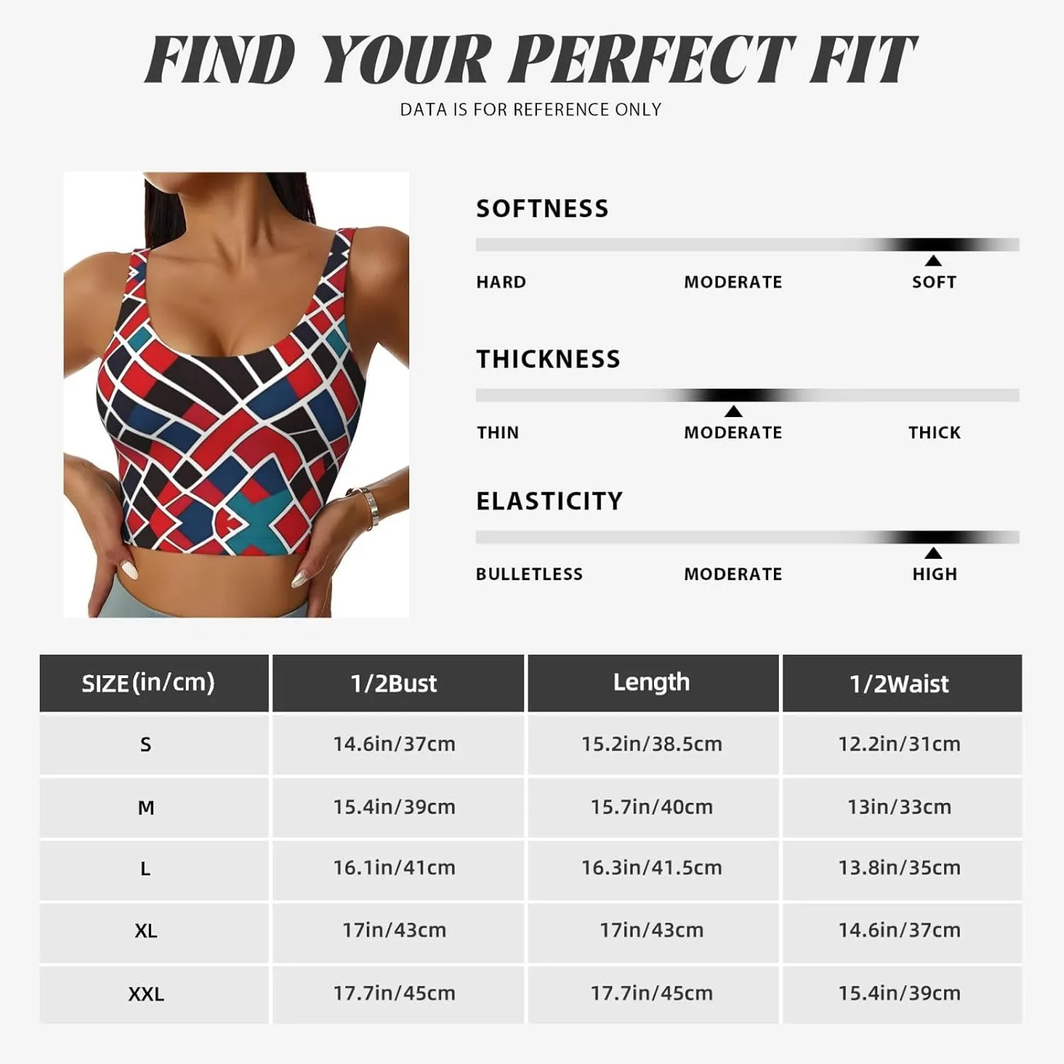 Black and Red Grid Women's Sexy Sports Vest Sleeveless Athletic Gym T-Shirts Vest U-Shaped Back Quick Dry Top