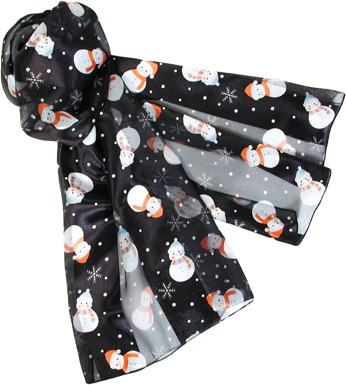 Black Snowmen Christmas Holiday Scarves