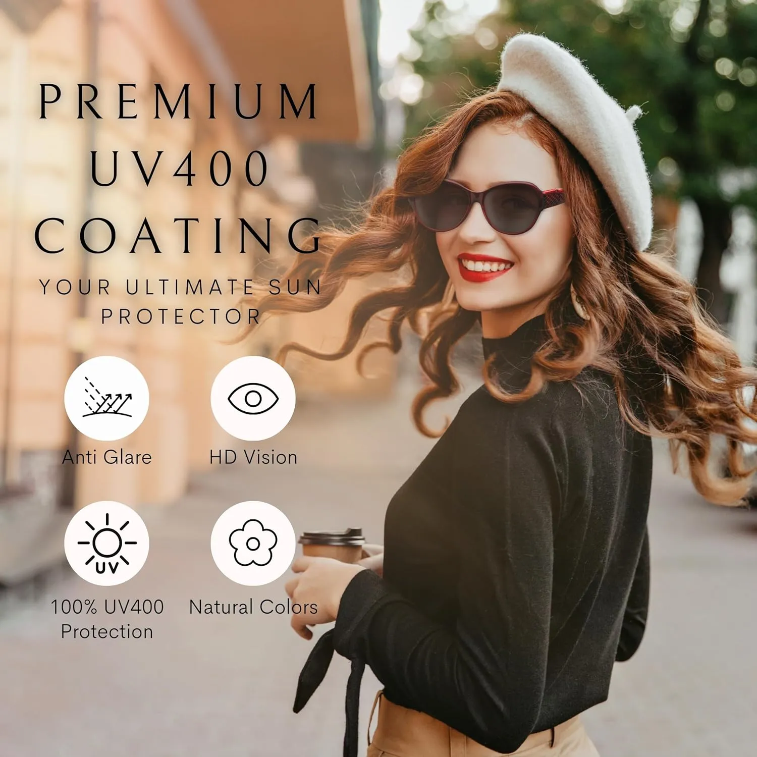 BLUE CUT Fit Over Polarized Sunglasses For Women Stylish Solar Shield Clip-On Over Prescription Glasses