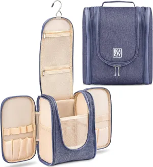 BOACAY Hanging Travel Toiletry Bag for Women and Men, Makeup Bag, Bathroom & Shower Organizer Kit for Accessories, Cosmetics, Travel Essentials
