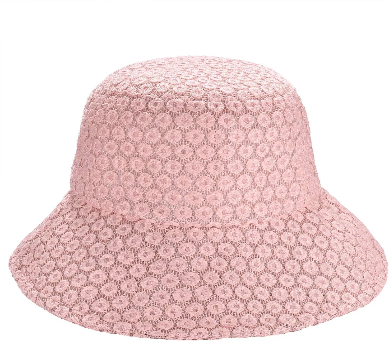 boderier Sun Hats for Women Summer Casual Wide Brim Floral Lace Bucket Hat Beach Vacation Travel Accessories