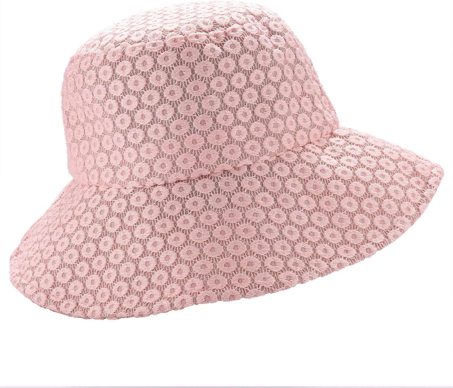 boderier Sun Hats for Women Summer Casual Wide Brim Floral Lace Bucket Hat Beach Vacation Travel Accessories