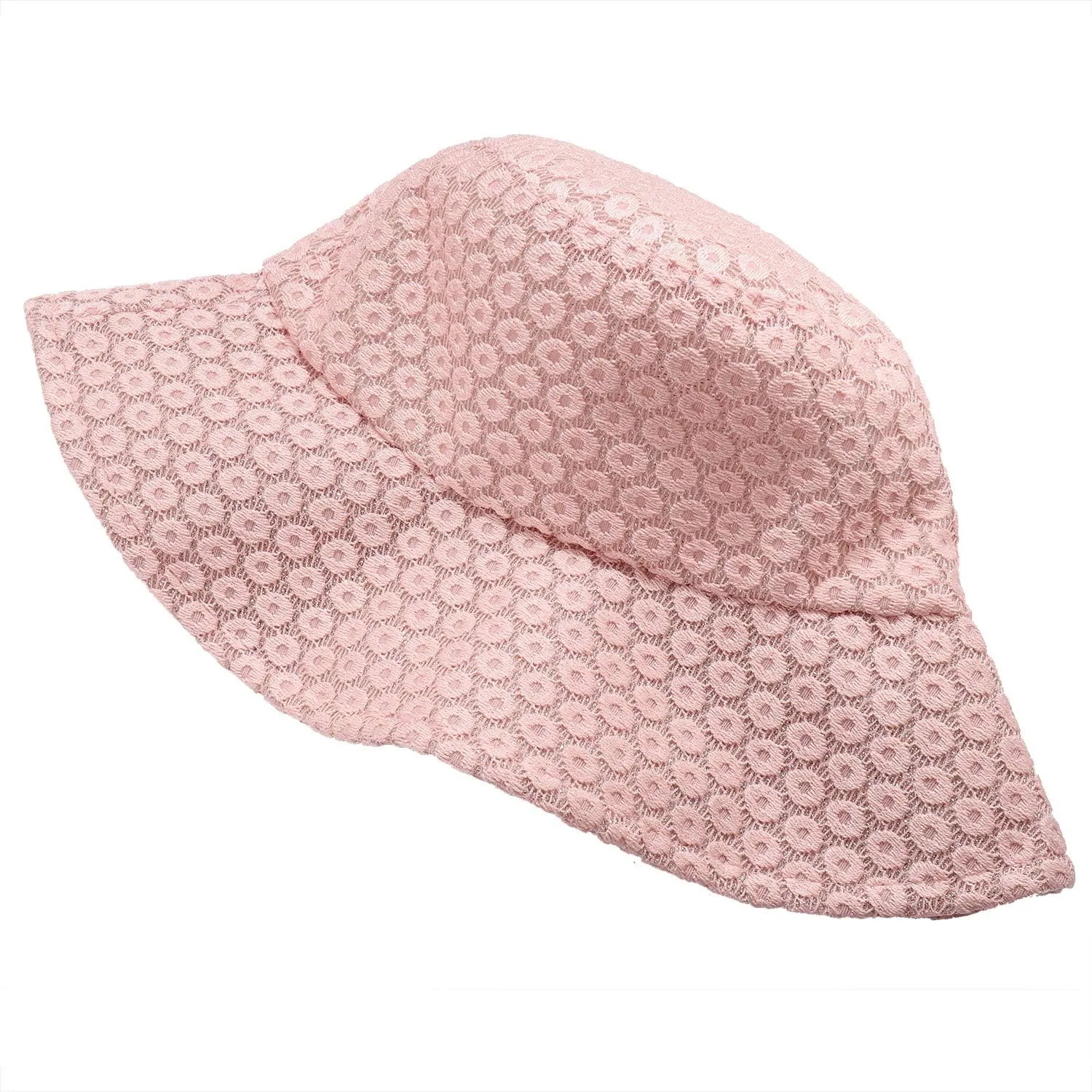 boderier Sun Hats for Women Summer Casual Wide Brim Floral Lace Bucket Hat Beach Vacation Travel Accessories