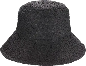 boderier Sun Hats for Women Summer Casual Wide Brim Floral Lace Bucket Hat Beach Vacation Travel Accessories