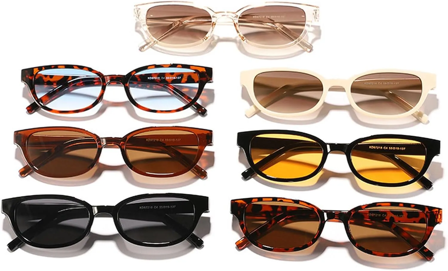 Cat Eye Sunglasses For Women Trendy Shades Retro Brown Blue Sun Glasses UV400 Vintage Female Travel Eyewear