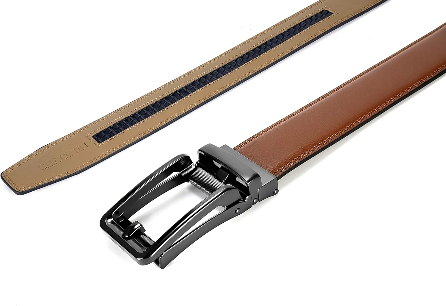 CHAOREN Click Belts for Men - Mens Ratchet Belt 1 3/8" for Dress Pants - Perfect Companion to Men's Oxfords