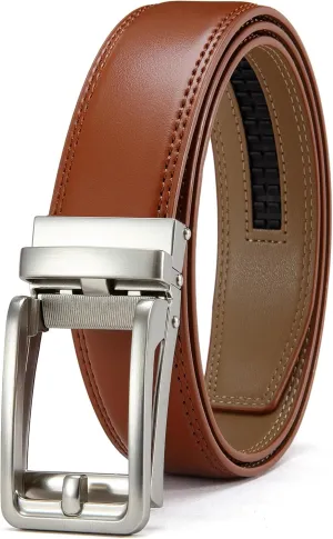 CHAOREN Click Belts for Men - Mens Ratchet Belt 1 3/8" for Dress Pants - Perfect Companion to Men's Oxfords