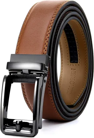 CHAOREN Click Belts for Men - Mens Ratchet Belt 1 3/8" for Dress Pants - Perfect Companion to Men's Oxfords
