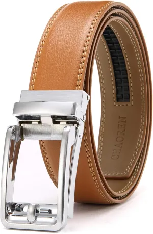 CHAOREN Click Belts for Men - Mens Ratchet Belt 1 3/8" for Dress Pants - Perfect Companion to Men's Oxfords
