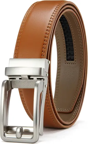 CHAOREN Click Belts for Men - Mens Ratchet Belt 1 3/8" for Dress Pants - Perfect Companion to Men's Oxfords