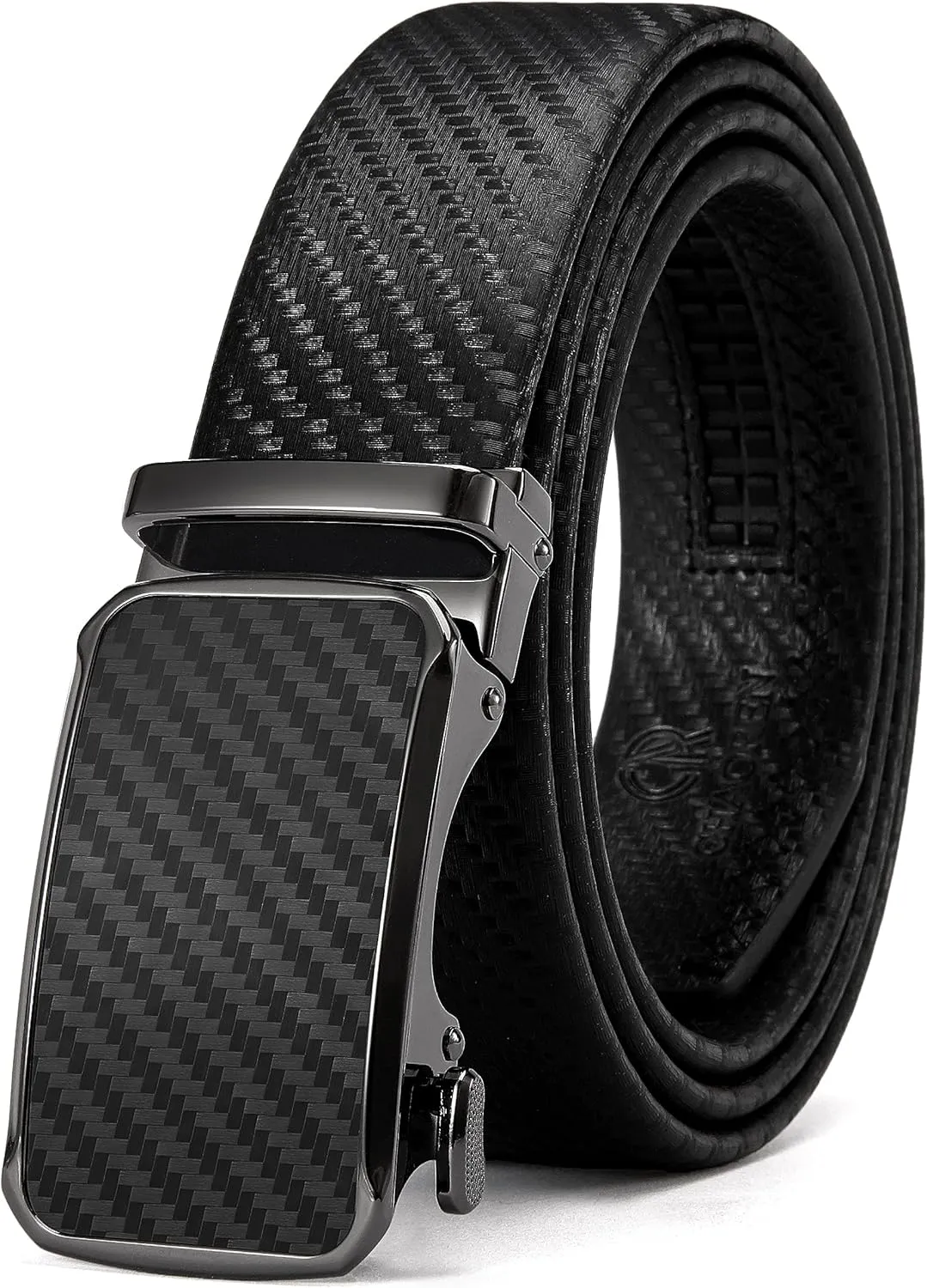 CHAOREN Leather Ratchet Belt for men 1 3/8" for Dress Pants - Micro Adjustable Belt Fit Everywhere