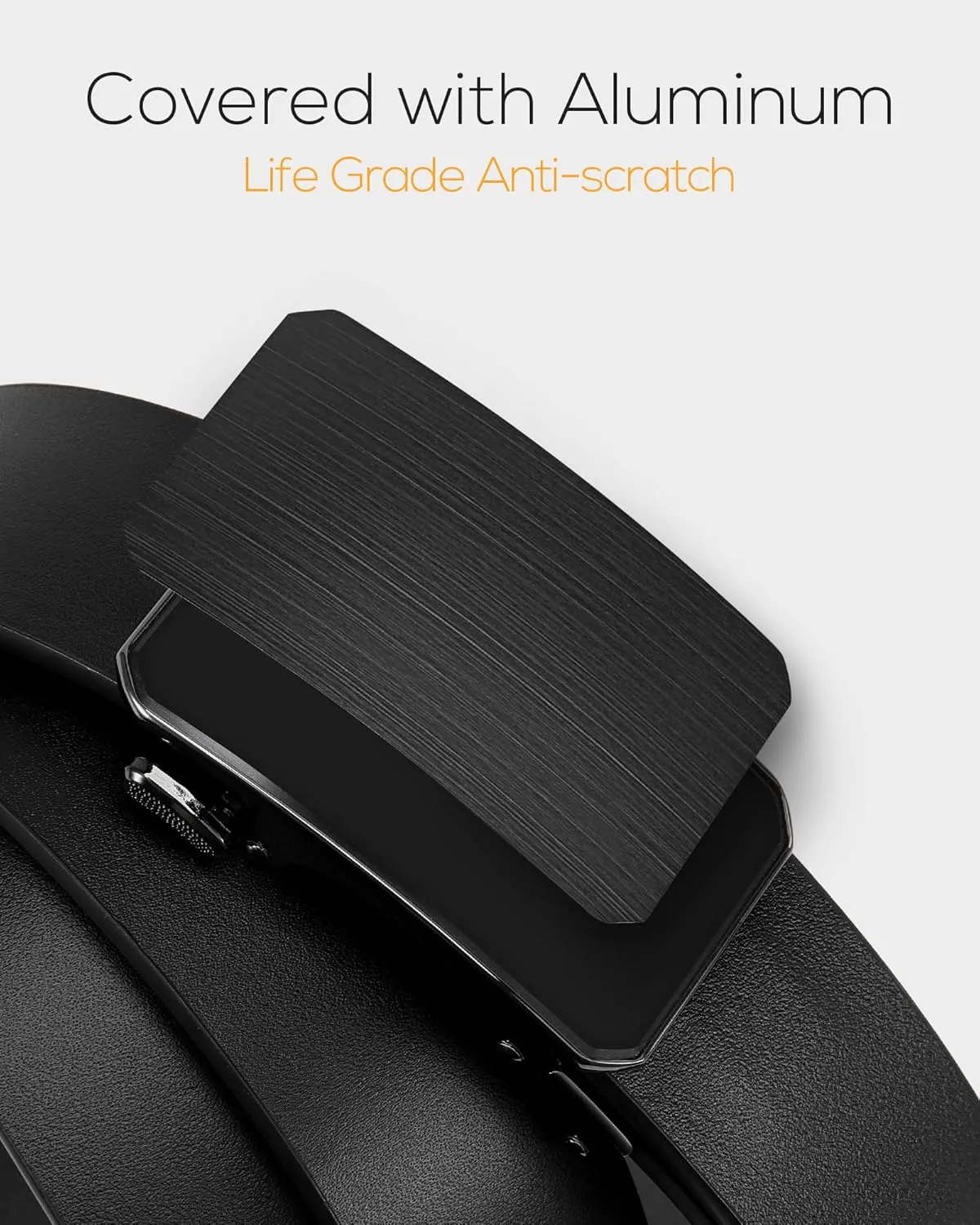 CHAOREN Leather Ratchet Belt for men 1 3/8" for Dress Pants - Micro Adjustable Belt Fit Everywhere