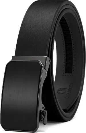 CHAOREN Leather Ratchet Belt for men 1 3/8" for Dress Pants - Micro Adjustable Belt Fit Everywhere