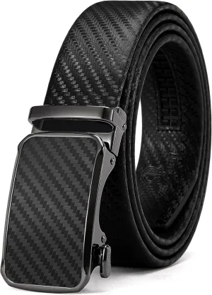 CHAOREN Leather Ratchet Belt for men 1 3/8" for Dress Pants - Micro Adjustable Belt Fit Everywhere