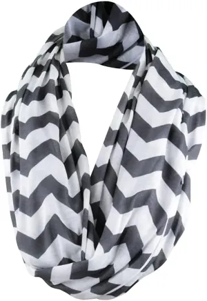 Chevron Hidden Zipper Pocket Scarf - Fashion Scarf for Women - All Seasons