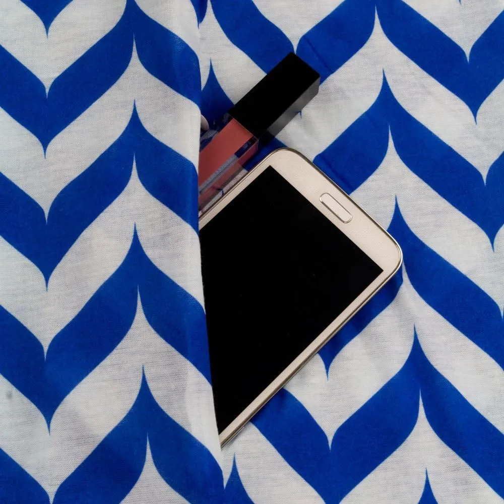 Chevron Hidden Zipper Pocket Scarf - Fashion Scarf for Women - All Seasons