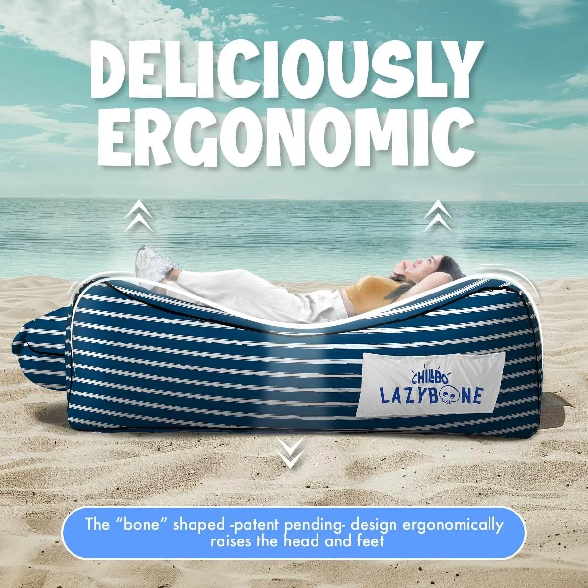 Chillbo Inflatable Couch – Cool Inflatable Chair. Upgrade Your Camping Accessories. Easy Setup is Perfect for Hiking Gear, Beach Chair and Music Festivals.