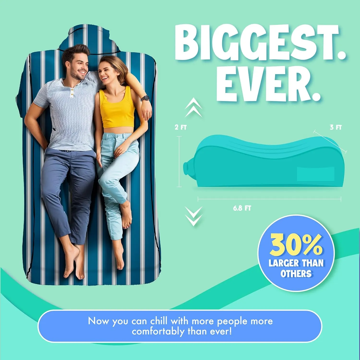 Chillbo Inflatable Couch – Cool Inflatable Chair. Upgrade Your Camping Accessories. Easy Setup is Perfect for Hiking Gear, Beach Chair and Music Festivals.