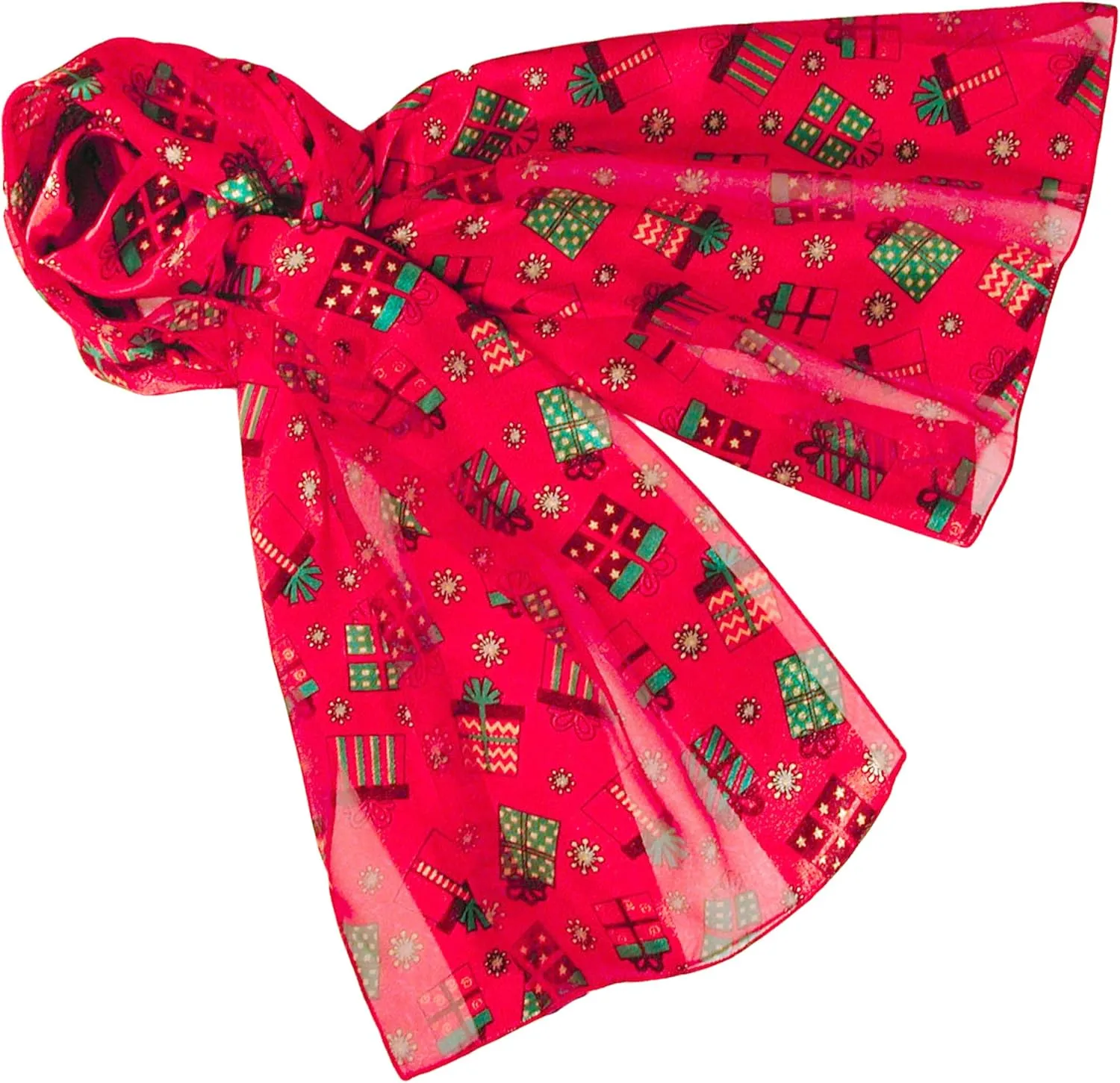 Colorful Gift Boxes Christmas Holiday Scarves with Gift Box Option