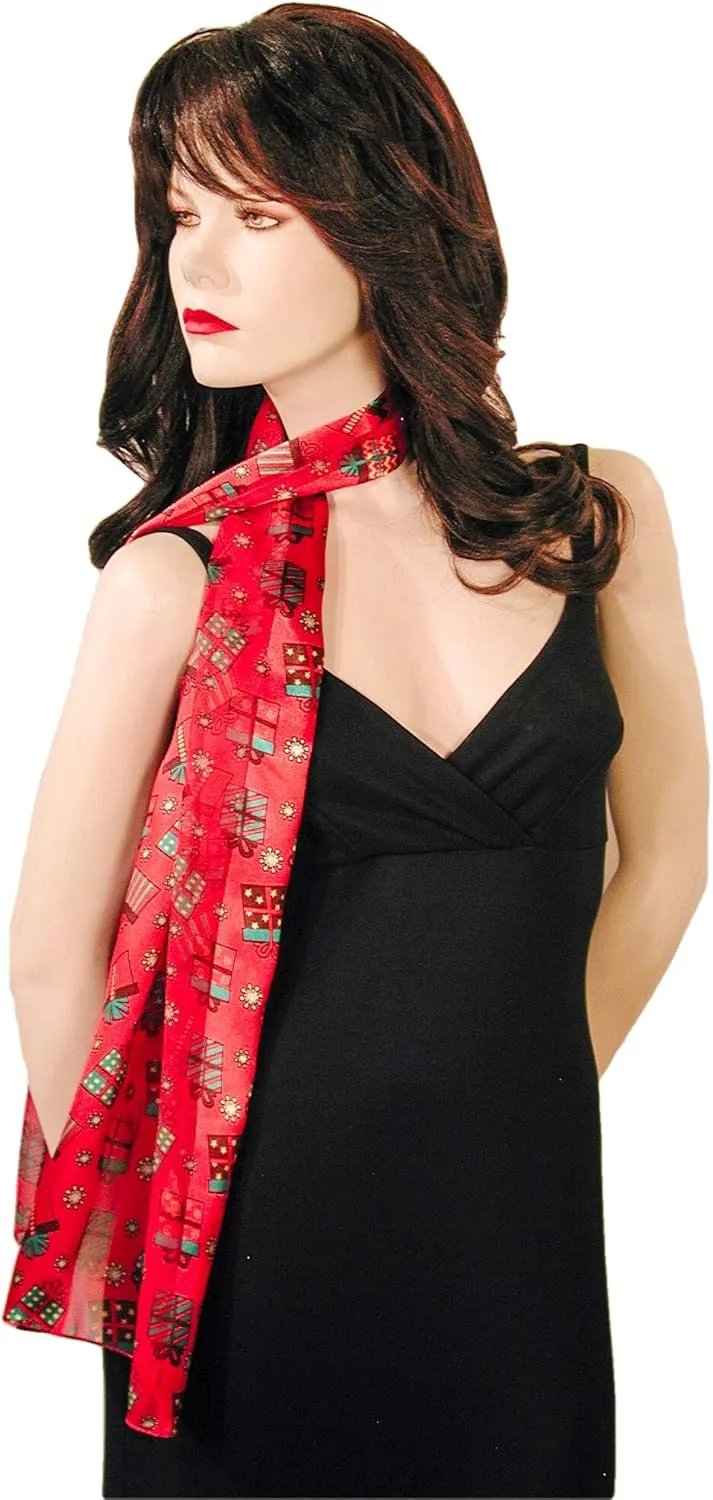 Colorful Gift Boxes Christmas Holiday Scarves with Gift Box Option