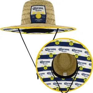 Corona Extra Sun Hat, Adult Large Wide Brim Straw Lifeguard Cap for Men and Women, Beach and Pool Accessories
