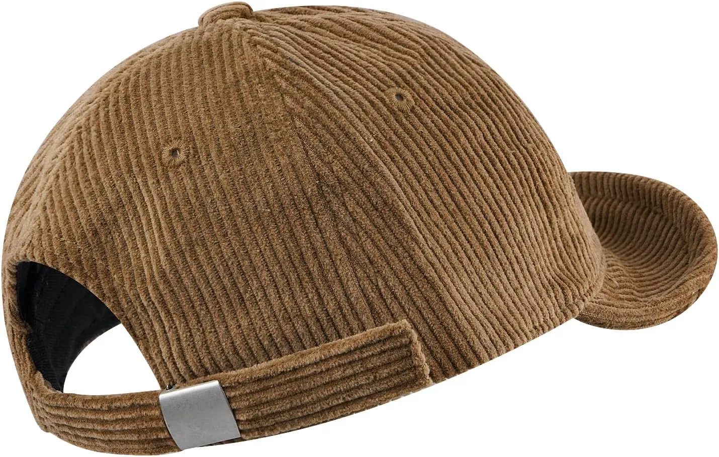 Croogo Short Brim Baseball Cap Corduroy Soft Trucker Hat Flat Snapback Hats Winter Dad Cap Flip Up Short Bill Cap for Men