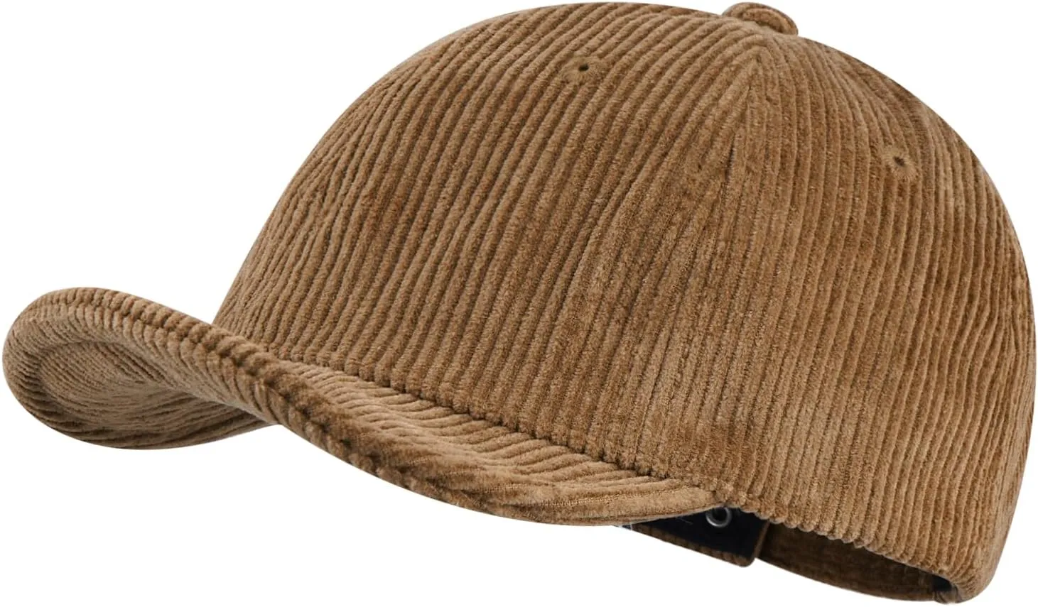 Croogo Short Brim Baseball Cap Corduroy Soft Trucker Hat Flat Snapback Hats Winter Dad Cap Flip Up Short Bill Cap for Men