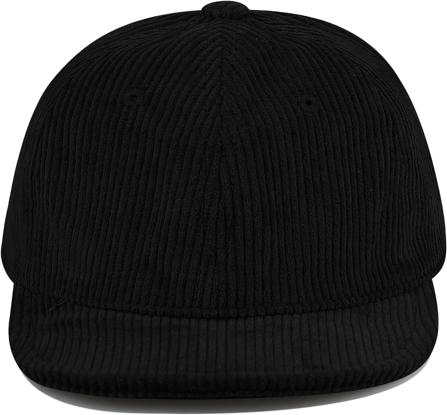 Croogo Short Brim Baseball Cap Corduroy Soft Trucker Hat Flat Snapback Hats Winter Dad Cap Flip Up Short Bill Cap for Men