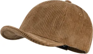 Croogo Short Brim Baseball Cap Corduroy Soft Trucker Hat Flat Snapback Hats Winter Dad Cap Flip Up Short Bill Cap for Men