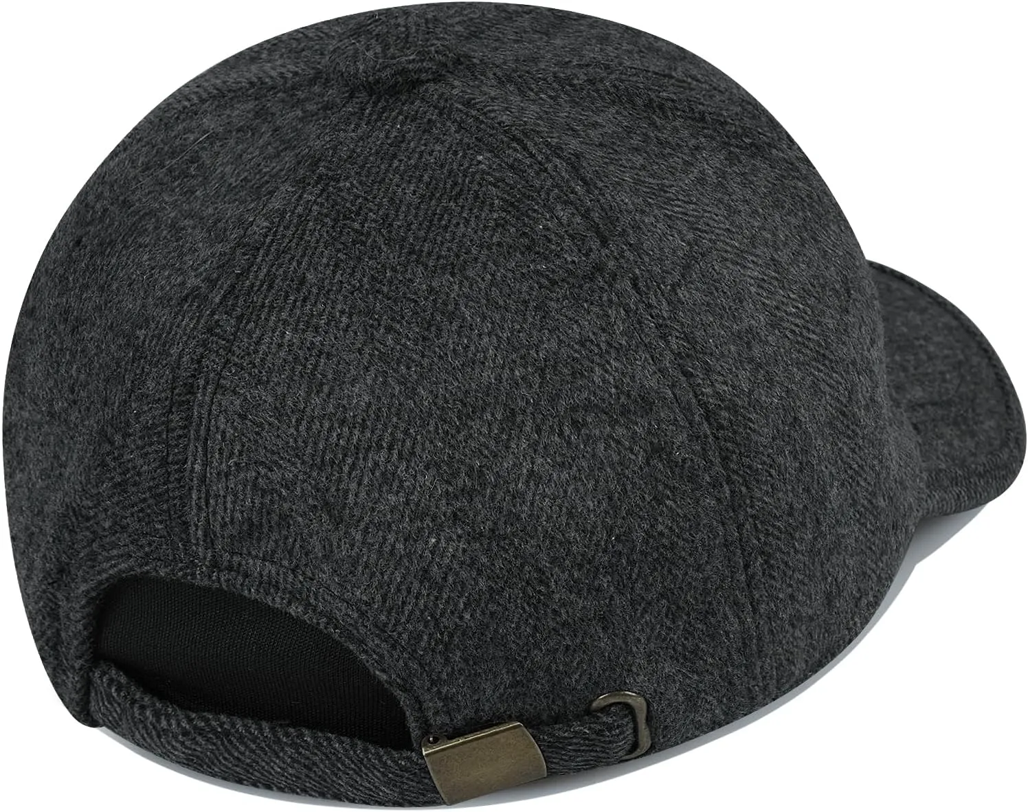 Croogo Wool Baseball Cap Ear Flaps Outdoor Trucker Dad Hat with Fold Earmuffs Warmer Driving Cap Unisex Winter Fitted Hats