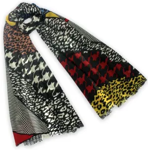 Dahlia Women's 100% wool Scarfs, Wraps, and Shawls, Ink Painting Flower Style