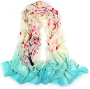 Dahlia Women's 100% wool Scarfs, Wraps, and Shawls, Ink Painting Flower Style