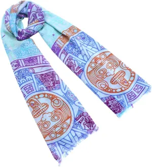 Dahlia Women's 100% wool Scarfs, Wraps, and Shawls, Ink Painting Flower Style