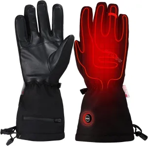 DEWBU Heated Gloves with Battery Pack, Rechargeable Electric Gloves for Women and Men, Waterproof Heated Work Gloves